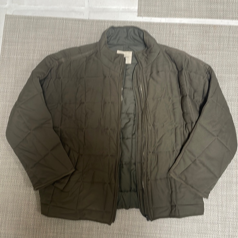 Army green quilted jacket size large